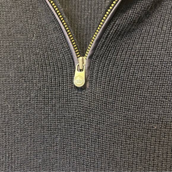 Peter Millar Sweater 100% Extra Fine Merino Wool 1/4 Zip Pullover Blue Men Large - Picture 4 of 6